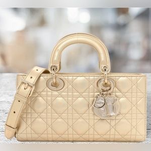 CHRISTIAN DIOR D-Joy Or Metallic Lambskin Cannage Medium (2022)